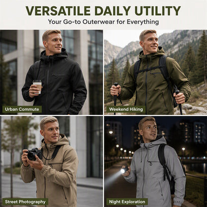 Men's Outdoor Waterproof Hooded Jacket