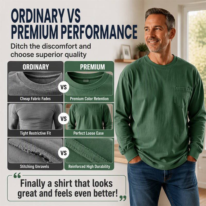 Bestseller🏆👕 Men's Loose-Fit Long Sleeve T-Shirt