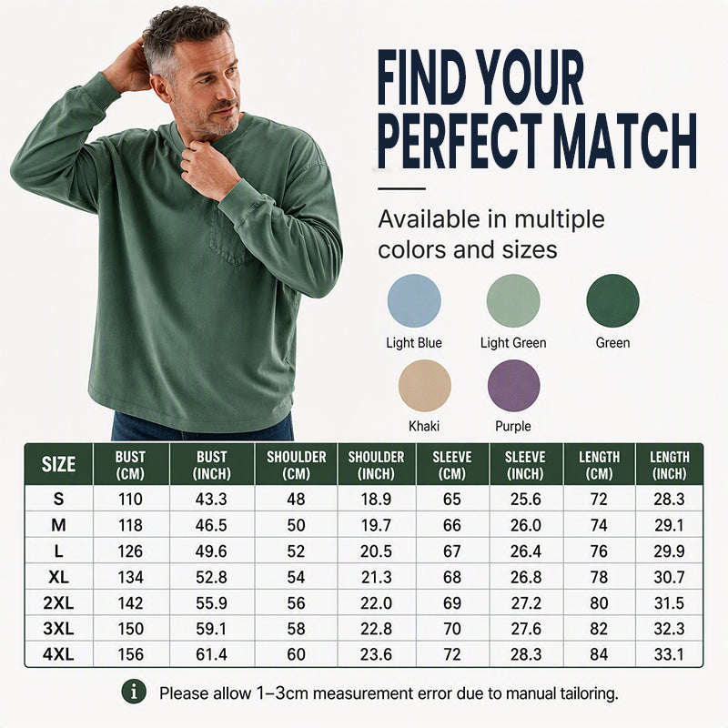 Bestseller🏆👕 Men's Loose-Fit Long Sleeve T-Shirt