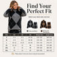 ⏳LAST DAY SALE 🍂✨ Women's Argyle Knit Sweater & Skirt Set – Elegant, Cosy & Effortlessly Chic