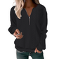 🍂 New Arrival ✨ Women’s Half-Zip Cable Knit Sweater – Elegant Warmth For Everyday Style 🤍