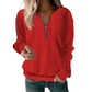 🍂 New Arrival ✨ Women’s Half-Zip Cable Knit Sweater – Elegant Warmth For Everyday Style 🤍