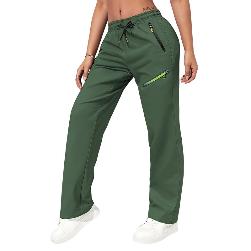 💫 Everyday Function | Women's Contrast-Zip Pocket Athletic Trousers