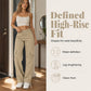 👖 More Pockets, Easy Movement | Women's High-Waist Straight-Leg Cargo Pants