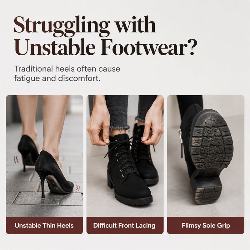 👢 Stable Steps, Western Edge 🌹 Women's Side-Zip Chunky Heel Ankle Boots