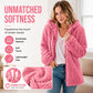 🍂🧥Women's Cozy Fuzzy Hooded Jacket – Soft Zip-Up Outerwear for Everyday Warmth