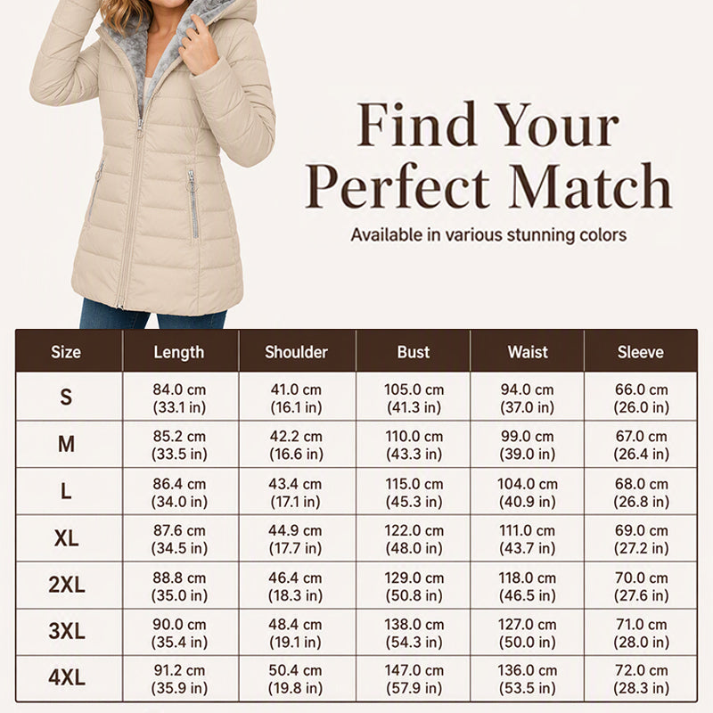 ❄️Warmth Without the Bulk | Women's Plush-Lined Hooded Mid-Length Coat⚡ Free Shipping
