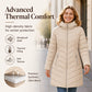 ❄️Warmth Without the Bulk | Women's Plush-Lined Hooded Mid-Length Coat⚡ Free Shipping