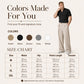 ✨ Easy Everyday Comfort | Men's Wrinkle-Resistant Straight-Leg Pants