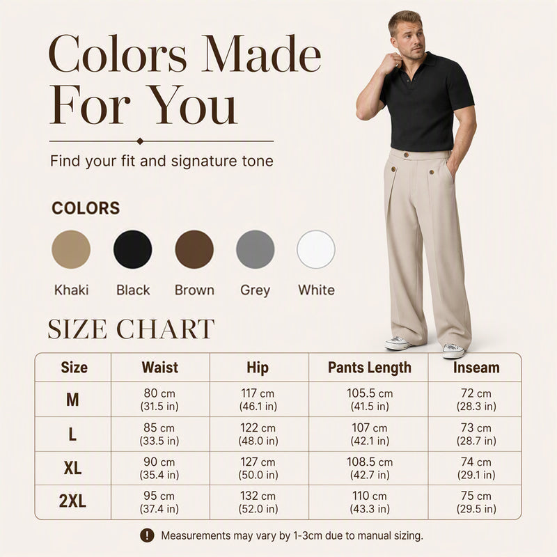 ✨ Easy Everyday Comfort | Men's Wrinkle-Resistant Straight-Leg Pants