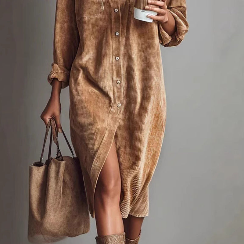 ✨ Women's Casual Shirt Dress – Elegant Button-Up Dress for Everyday Comfort & Style