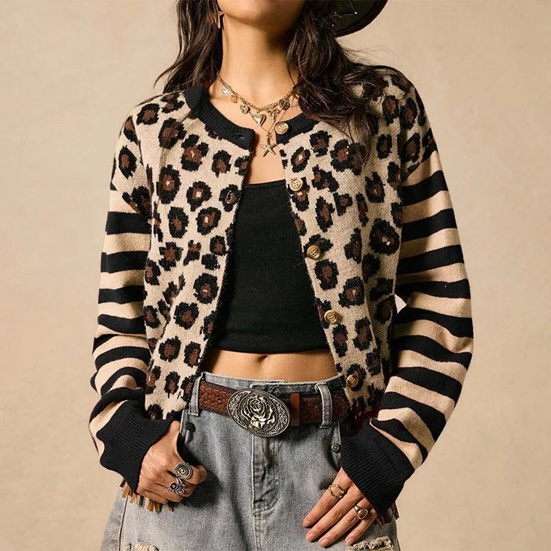🐆 Statement Print, Cozy Layers | Women's Leopard Print Cardigan ⚡