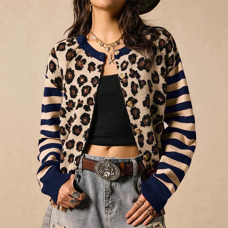 🐆 Statement Print, Cozy Layers | Women's Leopard Print Cardigan ⚡
