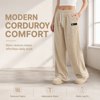 ✨💓Women's Corduroy Wide-Leg Pants with Drawstring🔥