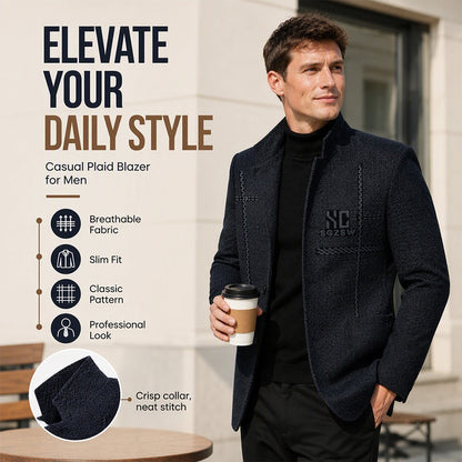 🧥❄️Men's Slim-Fit Mandarin Collar Blazer