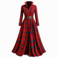 ✨ French-Inspired Elegance | Women's Plaid Cinched-Waist Pleated A-Line Dress