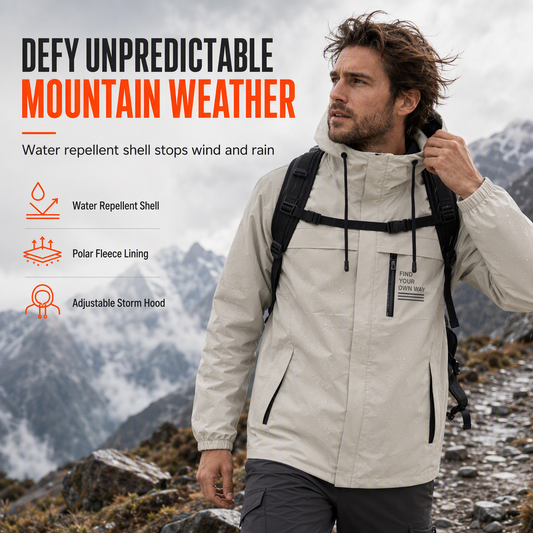 🖤Black Friday Sale:50% OFF🖤🍁🧥 Men's Outdoor Windbreaker with Detachable Hood
