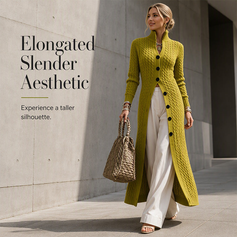 💖Black Friday Mega Deal – 50% off!💖 🧶 Long-Line Warmth, Flattering Texture | Women's Cable Knit Duster Cardigan
