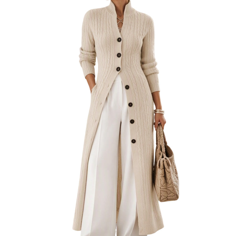 💖Black Friday Mega Deal – 50% off!💖 🧶 Long-Line Warmth, Flattering Texture | Women's Cable Knit Duster Cardigan