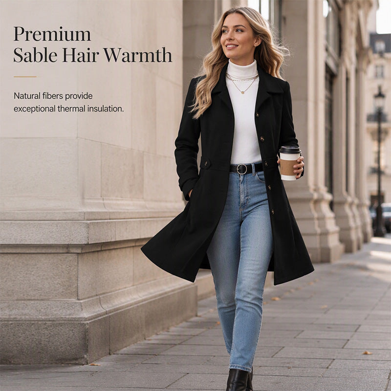 🧥 Cinched Waist, Polished Silhouette | Women's Belted Single-Breasted Coat