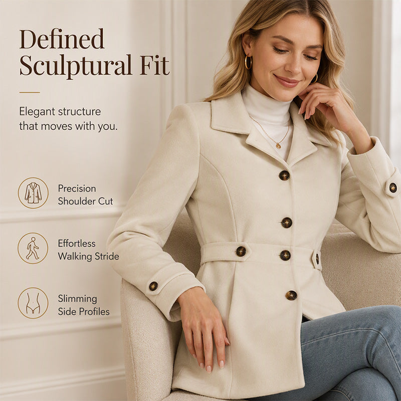 🧥 Cinched Waist, Polished Silhouette | Women's Belted Single-Breasted Coat