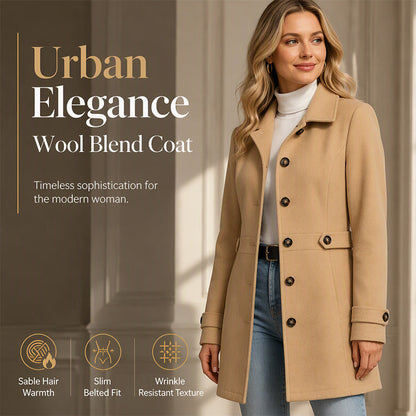 🧥 Cinched Waist, Polished Silhouette | Women's Belted Single-Breasted Coat