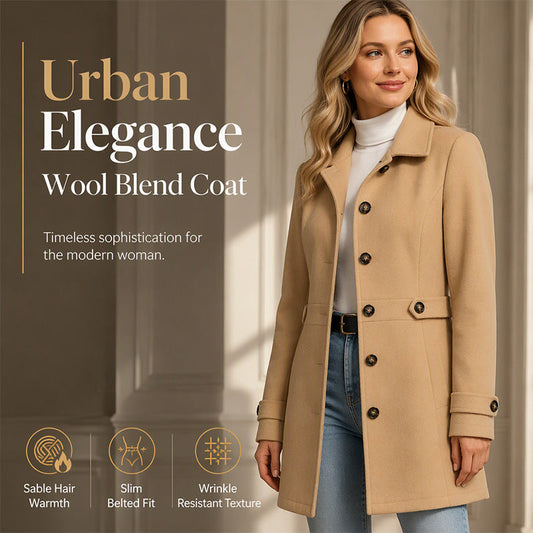 🧥 Cinched Waist, Polished Silhouette | Women's Belted Single-Breasted Coat