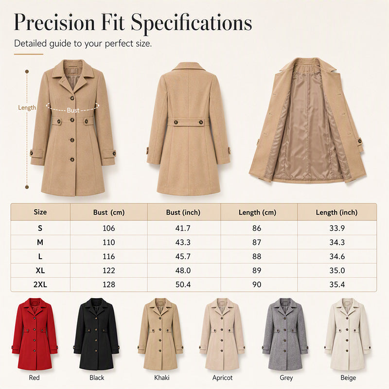 🧥 Cinched Waist, Polished Silhouette | Women's Belted Single-Breasted Coat