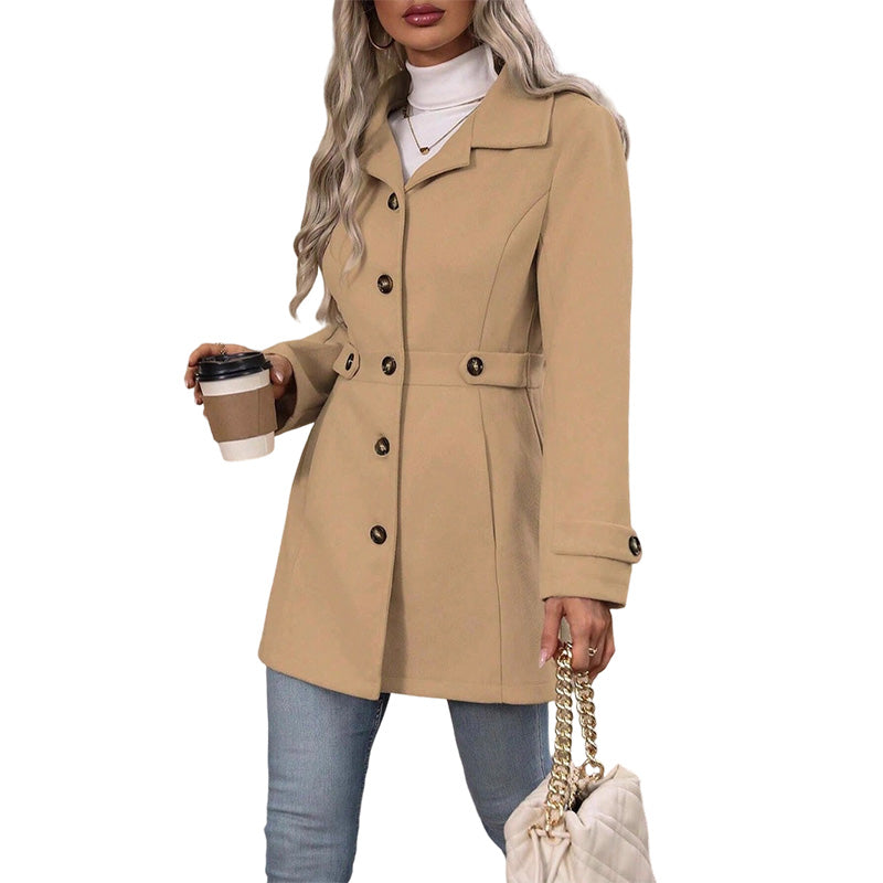 🧥 Cinched Waist, Polished Silhouette | Women's Belted Single-Breasted Coat