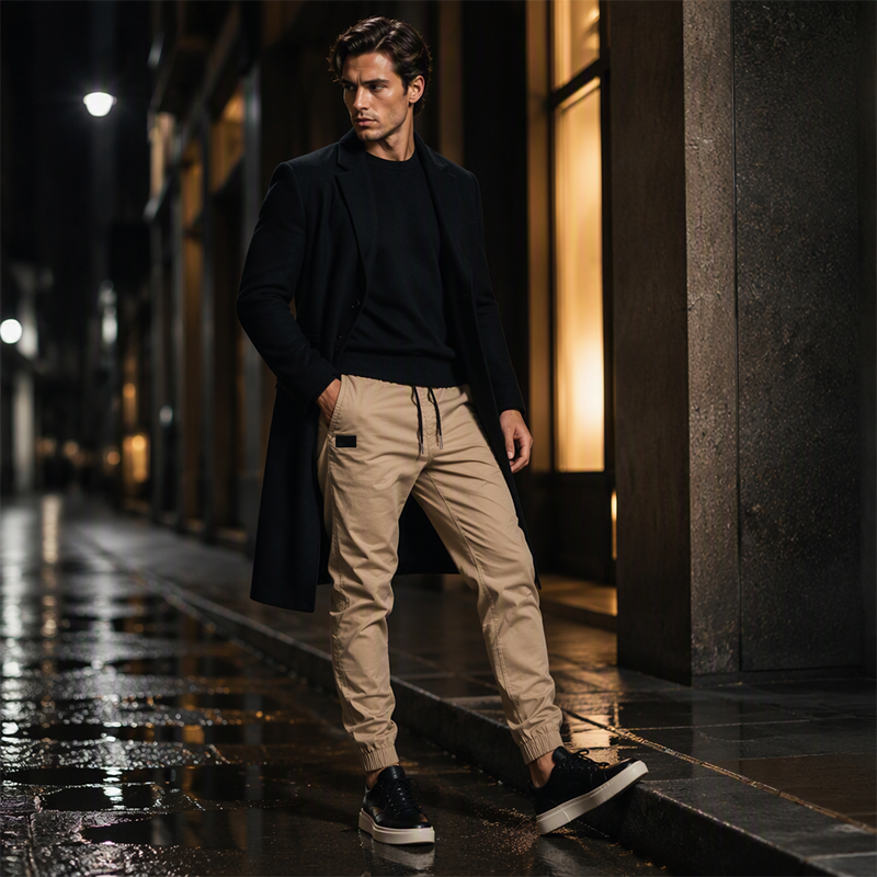 👖 Adjustable Comfort, Clean Tapered Fit | Men's Drawstring Casual Pants