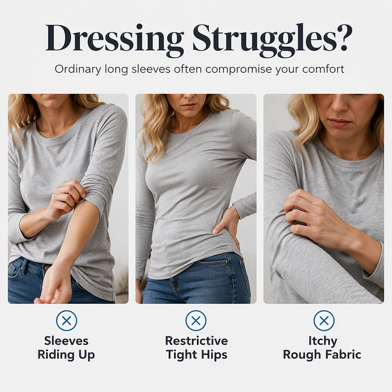 ✨ Easy Everyday Style | Women's Casual Crewneck Top with Thumbholes