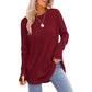 ✨ Easy Everyday Style | Women's Casual Crewneck Top with Thumbholes