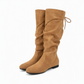 🥾 Women's Lace-Up Slouch Mid-Calf Boots – Vintage Casual Chunky Heel Ankle Boots
