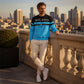 ✨Milano Italia Style, Bold Contrast | Men's Striped Graphic Sweatshirt