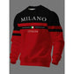 ✨Milano Italia Style, Bold Contrast | Men's Striped Graphic Sweatshirt