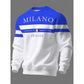 ✨Milano Italia Style, Bold Contrast | Men's Striped Graphic Sweatshirt