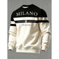 ✨Milano Italia Style, Bold Contrast | Men's Striped Graphic Sweatshirt