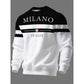 ✨Milano Italia Style, Bold Contrast | Men's Striped Graphic Sweatshirt
