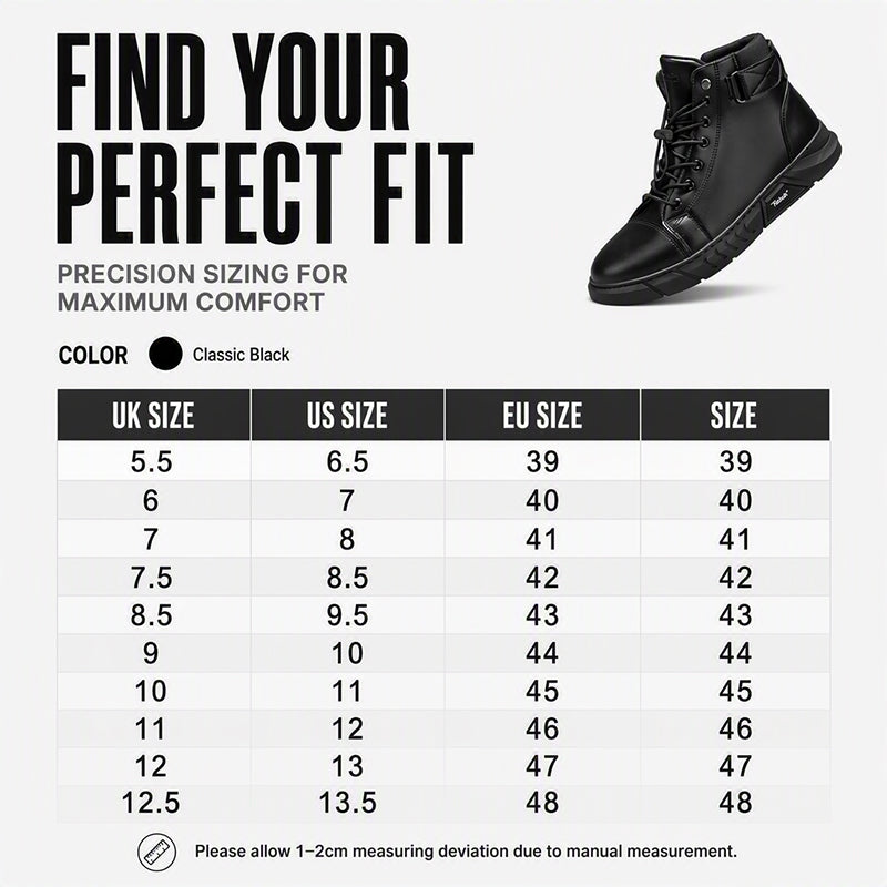 🥾 Built Tough for Every Step | Men's Waterproof Genuine Leather Combat Boots