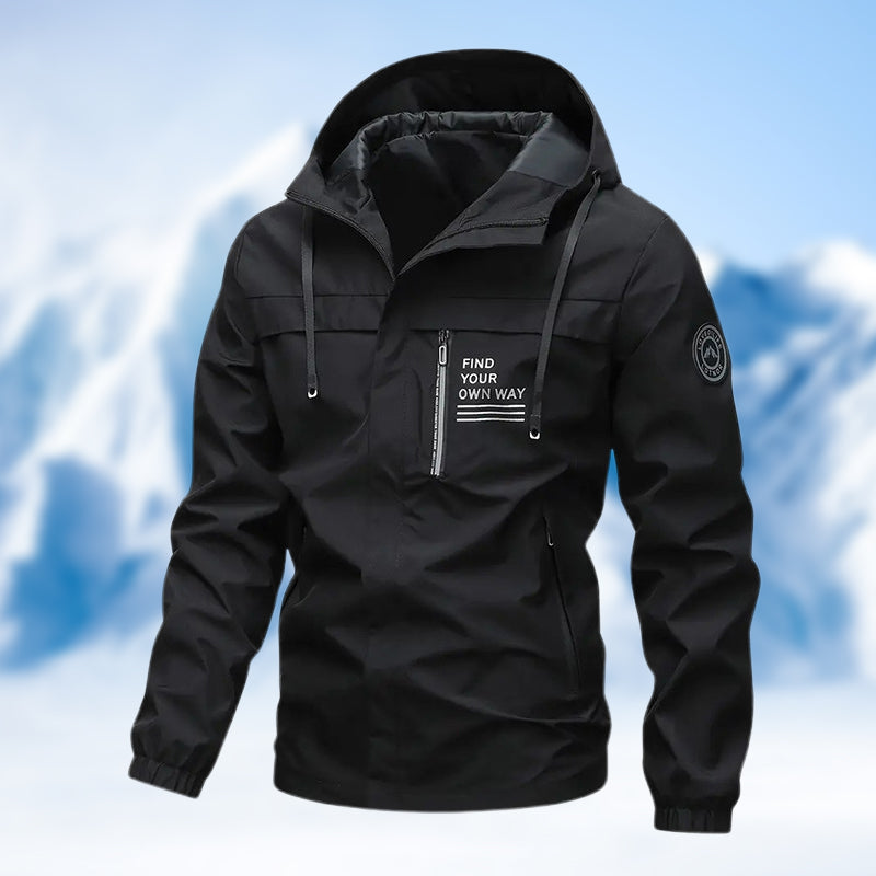 💧 Ready for Rain, Built for More | Men's Waterproof Detachable-Hood Multi-Pocket Jacket