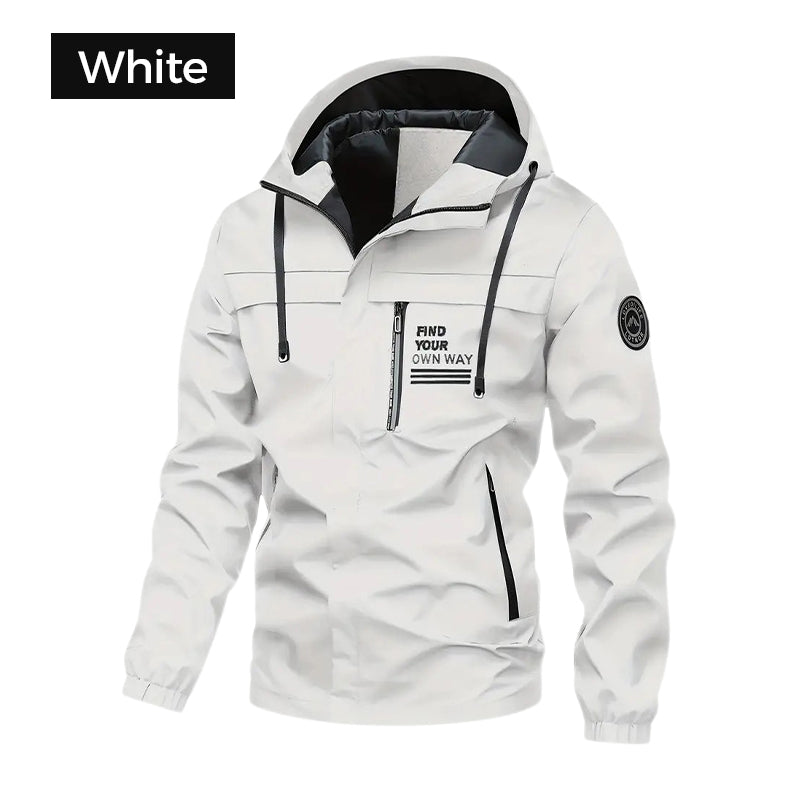 💧 Ready for Rain, Built for More | Men's Waterproof Detachable-Hood Multi-Pocket Jacket