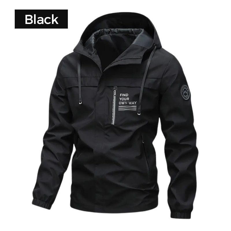 💧 Ready for Rain, Built for More | Men's Waterproof Detachable-Hood Multi-Pocket Jacket