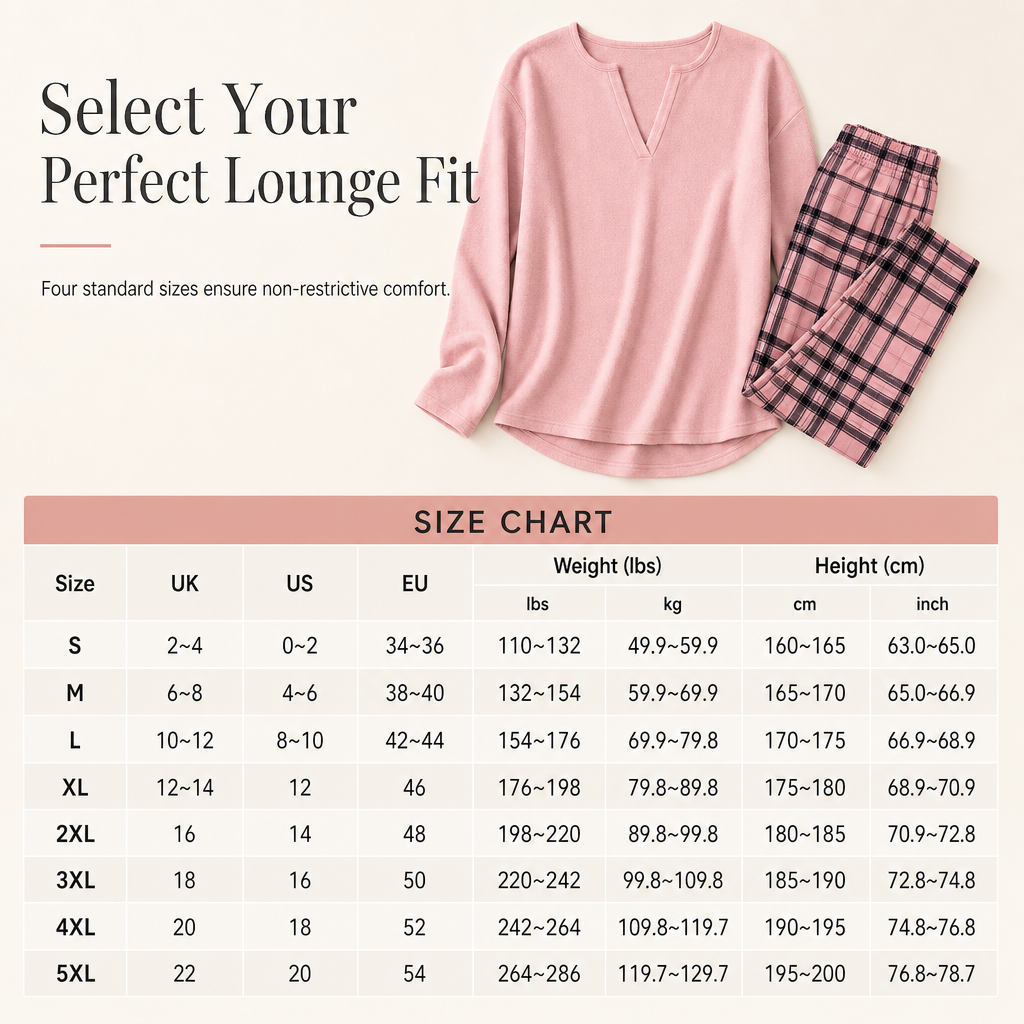 🔥 2 Pieces, Zero Matching Stress🎀☁ Women's Knit Top & Plaid Leggings Set