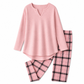 🔥 2 Pieces, Zero Matching Stress🎀☁ Women's Knit Top & Plaid Leggings Set