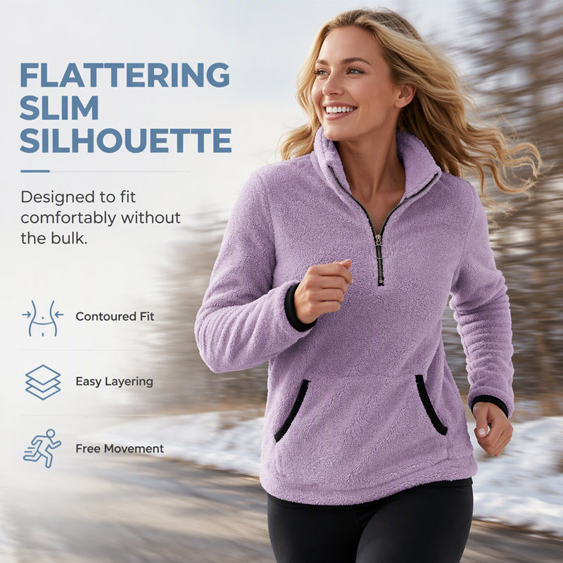🧣Women's Half-Zip Warm Plush Sweatshirt