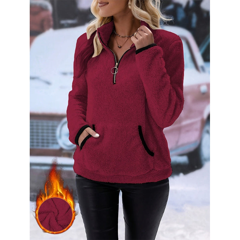 🧣Women's Half-Zip Warm Plush Sweatshirt