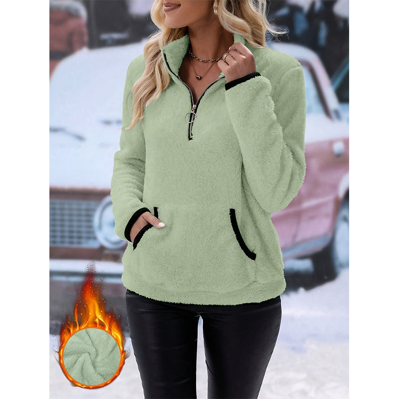 🧣Women's Half-Zip Warm Plush Sweatshirt