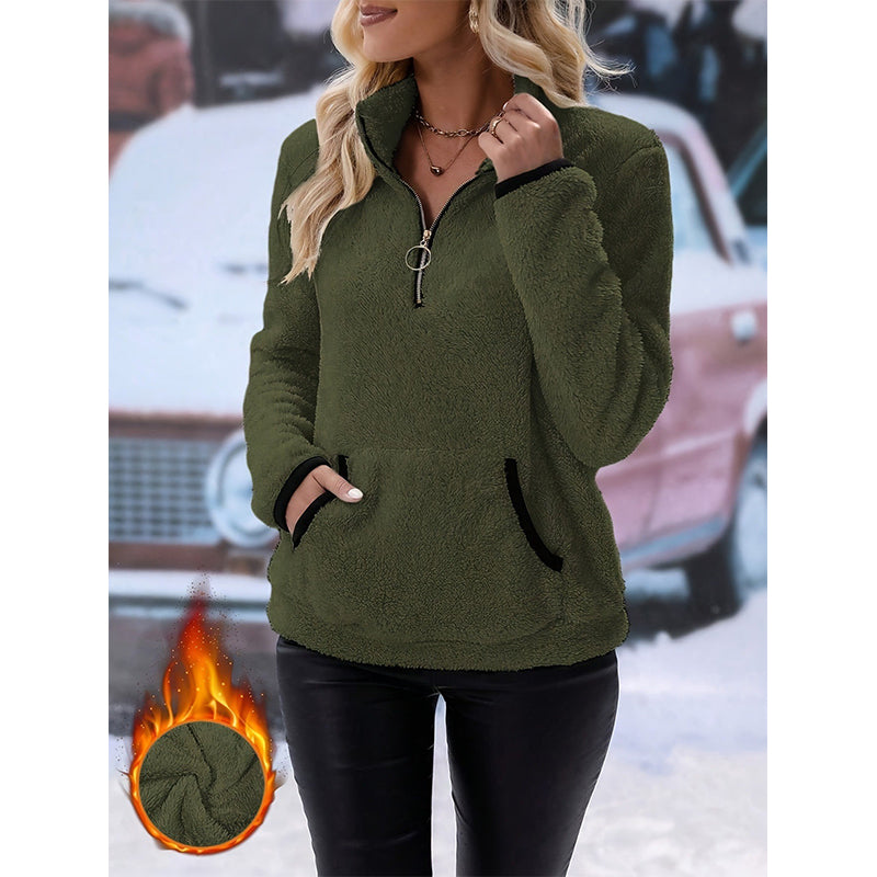 🧣Women's Half-Zip Warm Plush Sweatshirt