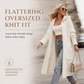 🧶 Cozy Long-Line Fit, Statement Back Detail | Women's Hooded Knit Cardigan ⚡