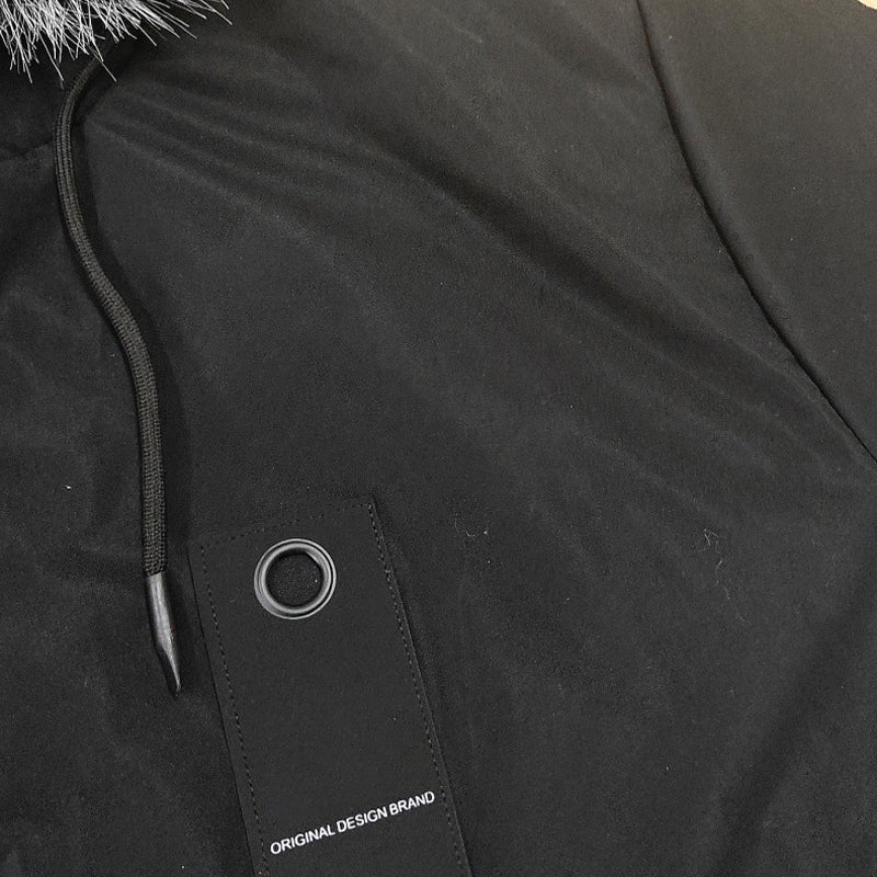 ✨Men's Windproof Hooded Thermal Mid-Length Parka Jacket